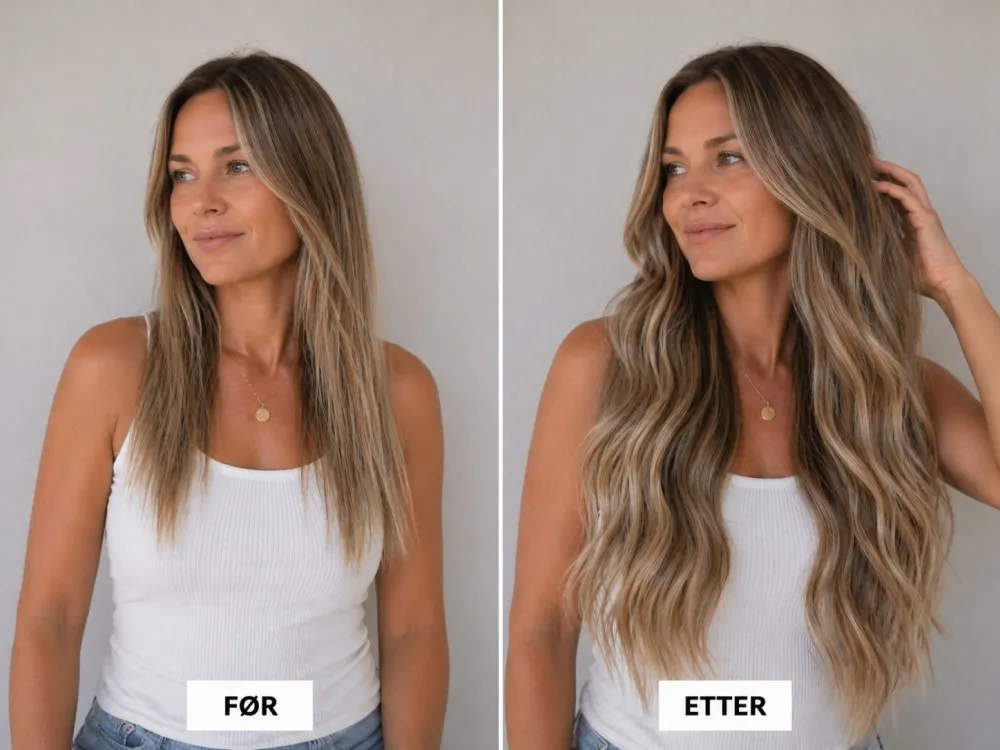 Før og etter - Farge Balayage C23